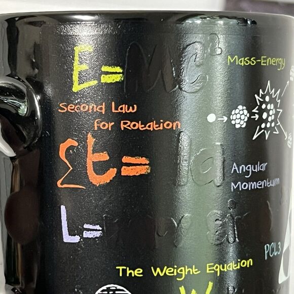 KWARE I’m an ENGINEER 14oz Mug Black Textured Mathematics Formulas Equations - Picture 15 of 17